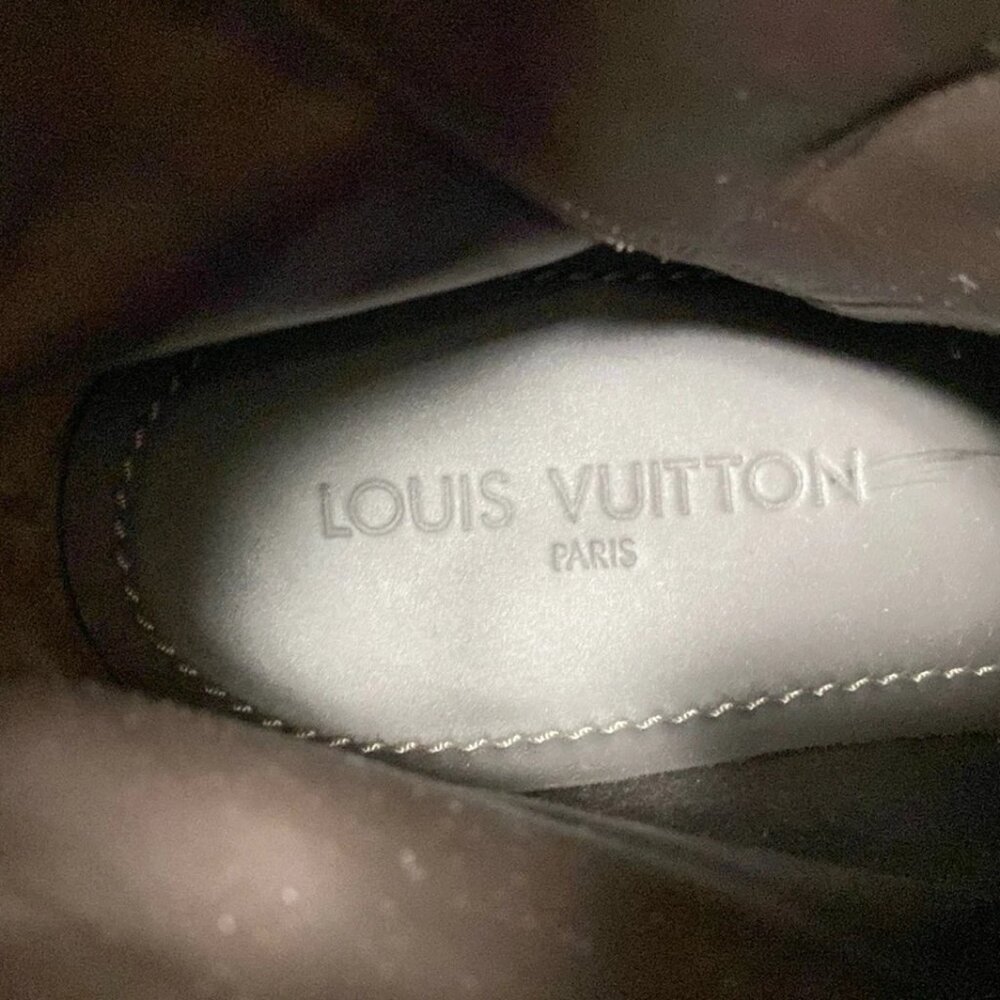 LOUIS VUITTON - Khaki Brown Men's Boots Suede 375-053125 - Picture 6 of 7